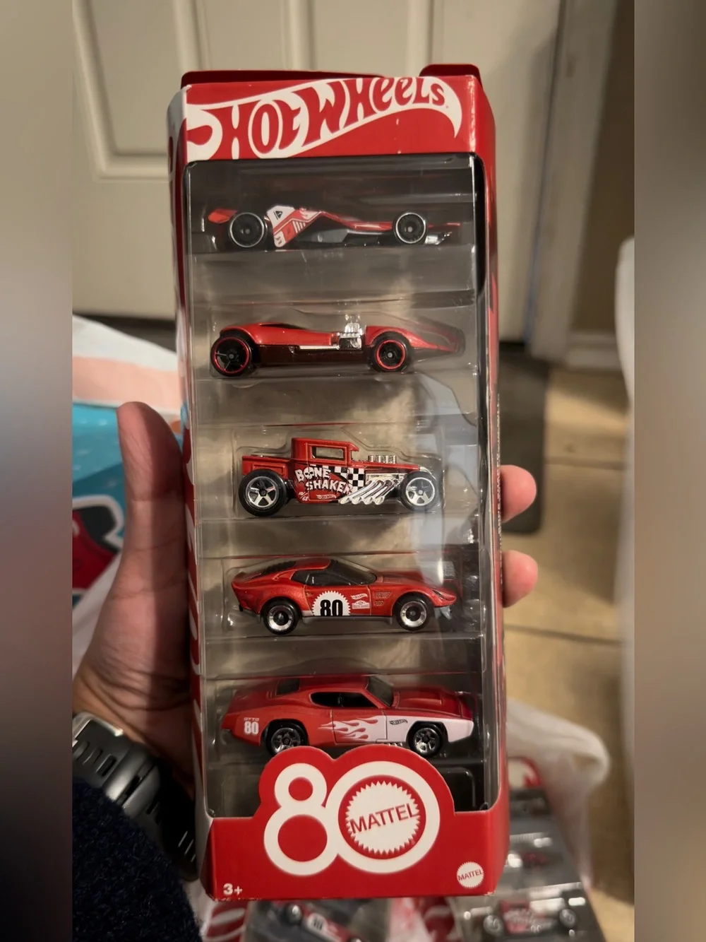 Red 5-Pack Car Set - Mattel